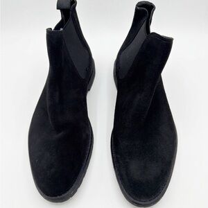 Zara Men's Black Suede Chelsea Boots - Classic Slip-On Style Size: EU 40